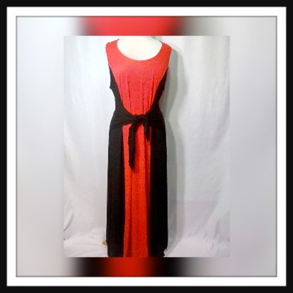Stunning Red and Black Jacket and Dress Size 1X - Picture 5 of 8